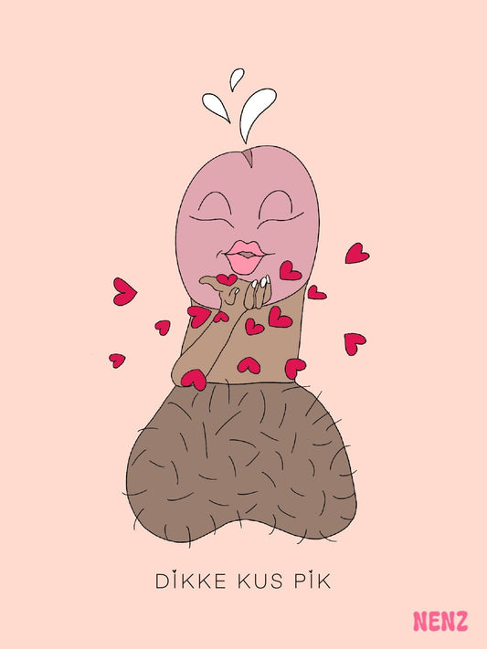 DIKKE KUS PiK - wenskaarten - NENZ