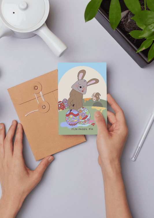 FIJN PASEN, PiK - wenskaarten - NENZ
