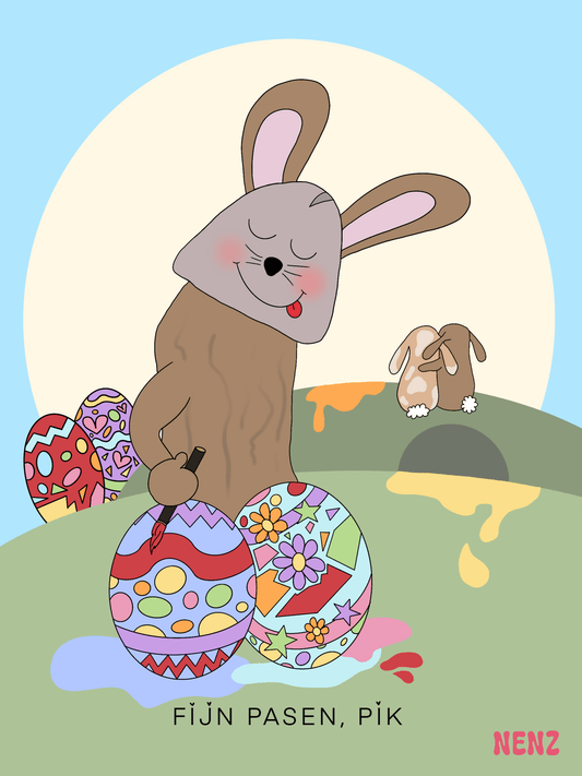 FIJN PASEN, PiK - wenskaarten - NENZ