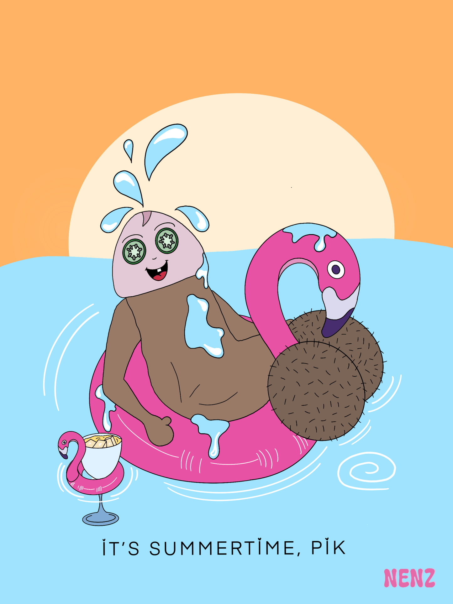 IT’S SUMMERTIME PiK - wenskaarten - NENZ