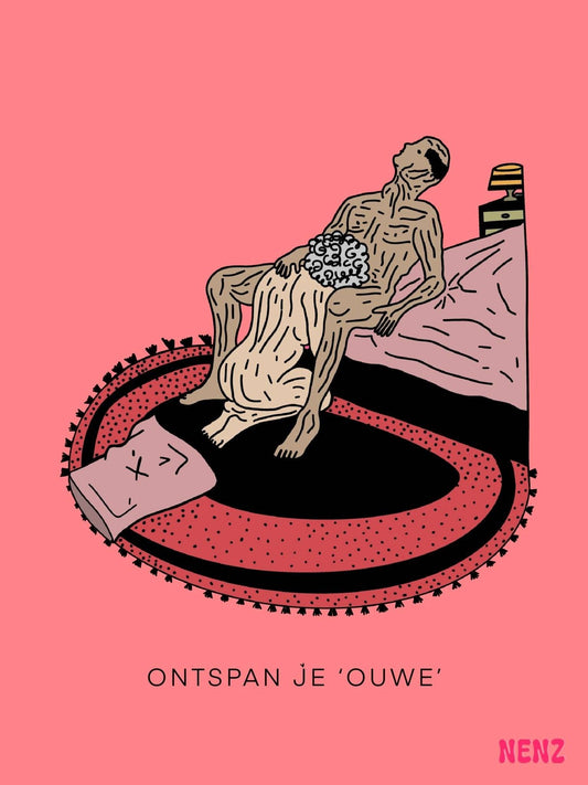 ONTSPAN JE ‘OUWE’ - wenskaarten - NENZ