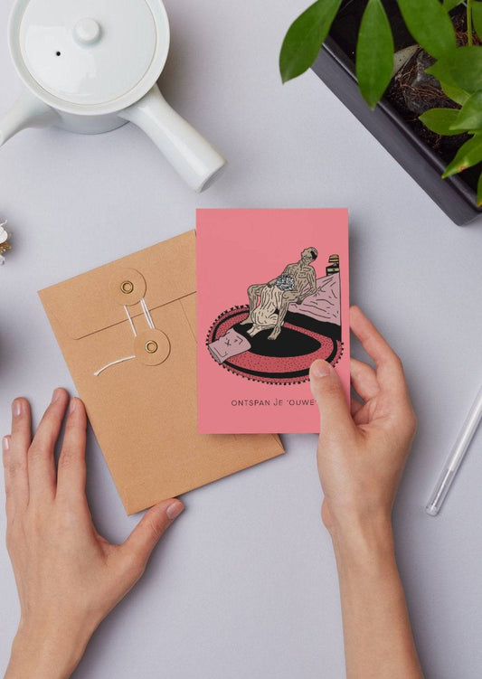 ONTSPAN JE ‘OUWE’ - wenskaarten - NENZ