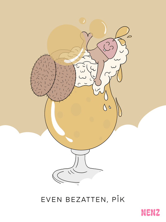 EVEN BEZATTEN, PiK - wenskaarten - NENZ