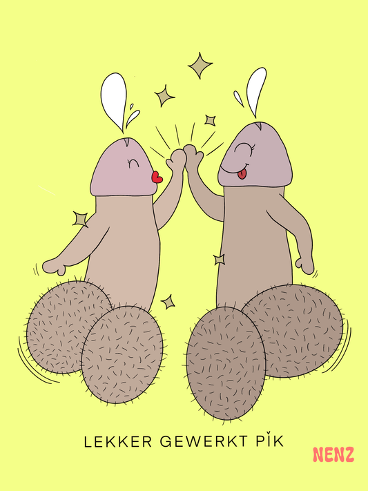 LEKKER GEWERKT PiK - wenskaarten - NENZ