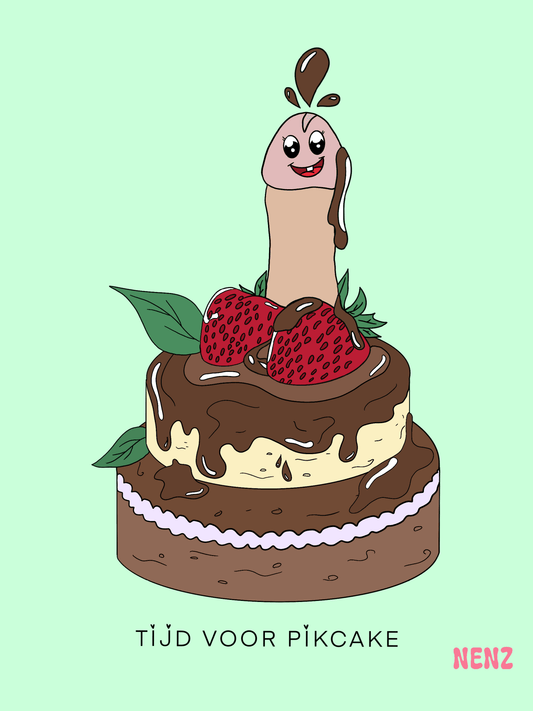 TIJD VOOR PiKCAKE - wenskaarten - NENZ
