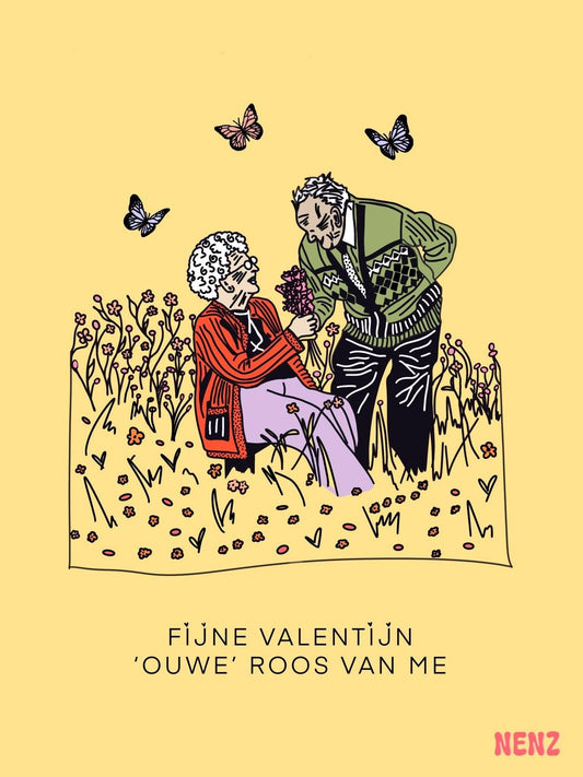 FIJNE VALENTIJN 'OUWE' - wenskaarten - NENZ